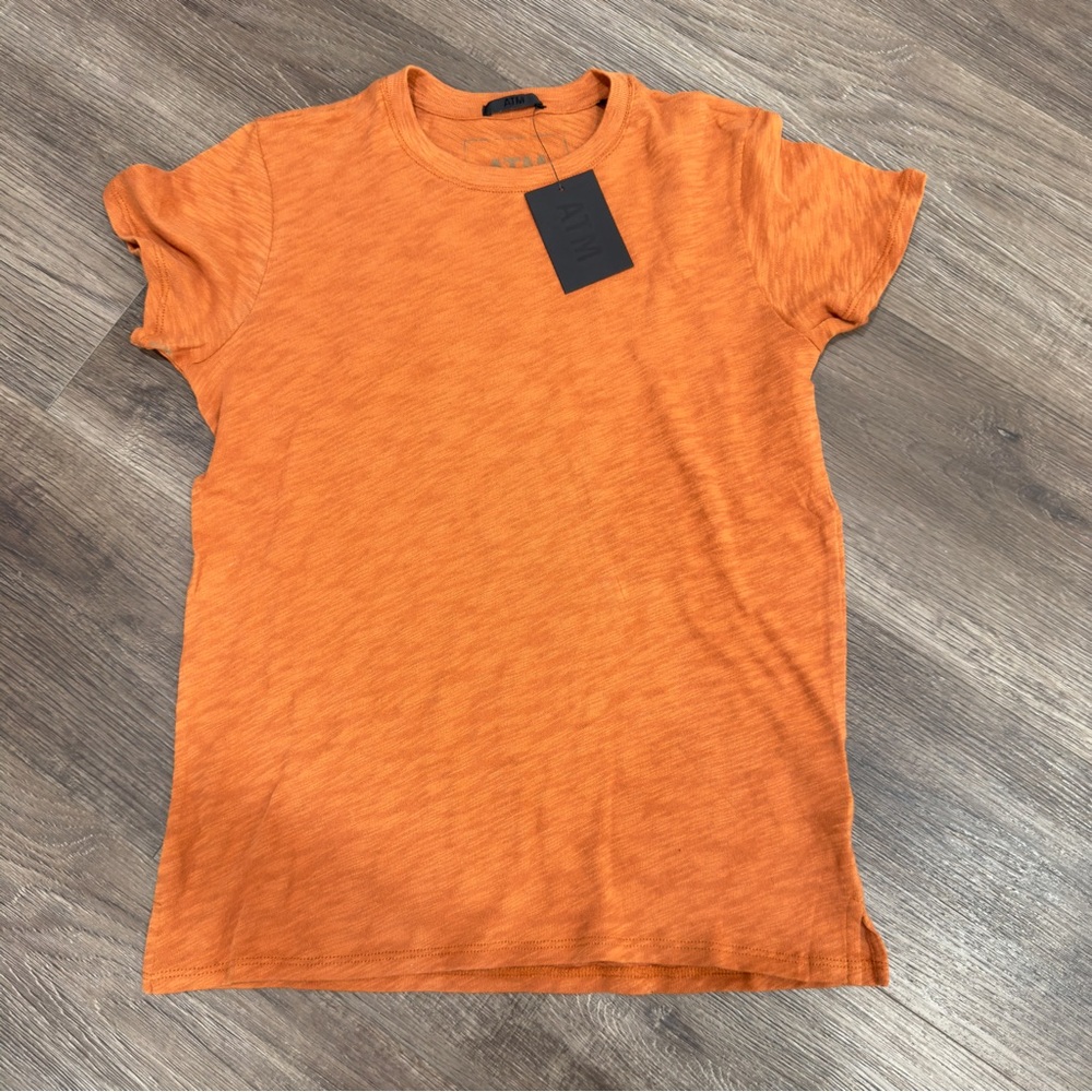 ATM Anthony Thomas Melillo Orange crew neck Tee